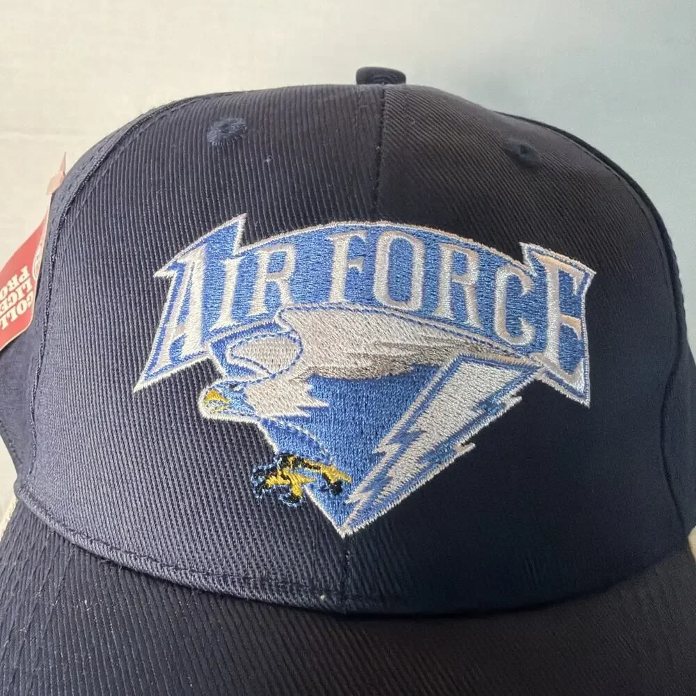 Air Force Navy Blue Solid Adjustable Baseball Cap Hat Men's OSFA Military